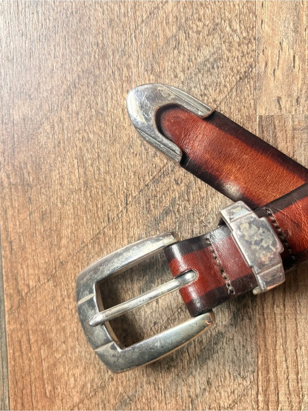 Brighton Leather Vintage Belt Women’s Small/Medium Native American Buffalo Bead